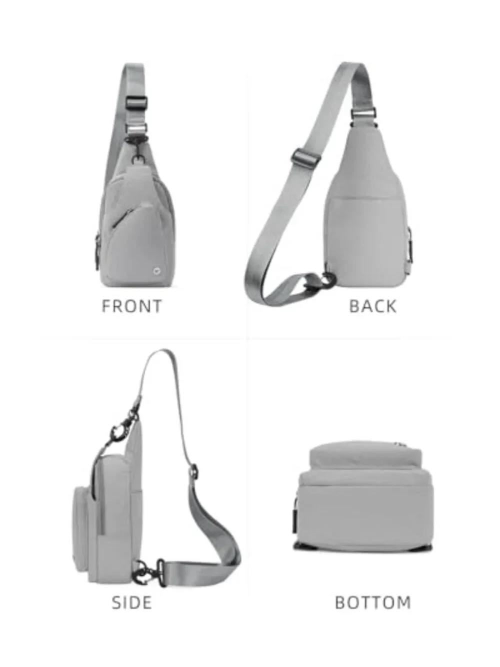 Waterproof Nylon Crossbody Sling Backpack for Women, Travel Casual